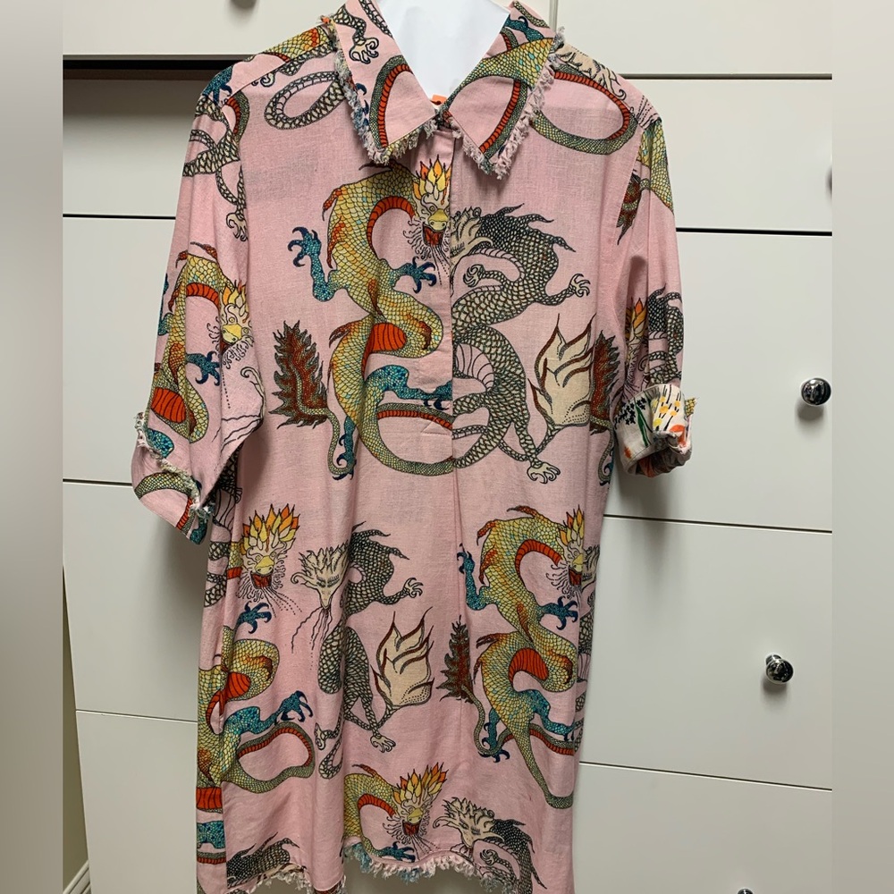 Dizzy Lizzie by Barbara Katz. Cute pink dress. Size large